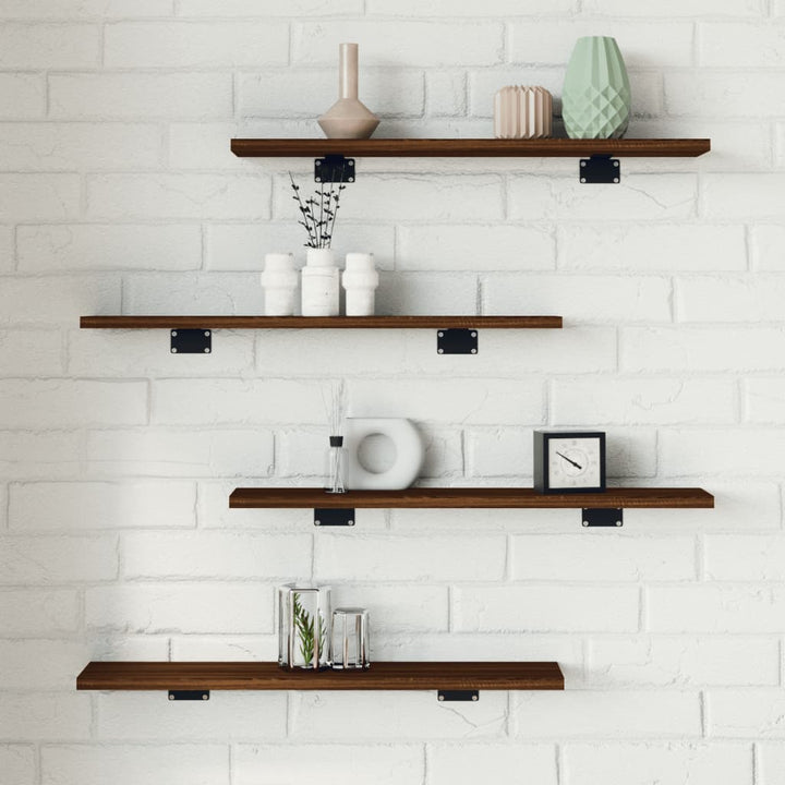 Vägghyllor 4 St 40X20X1,5 Cm Konstruerat Trä