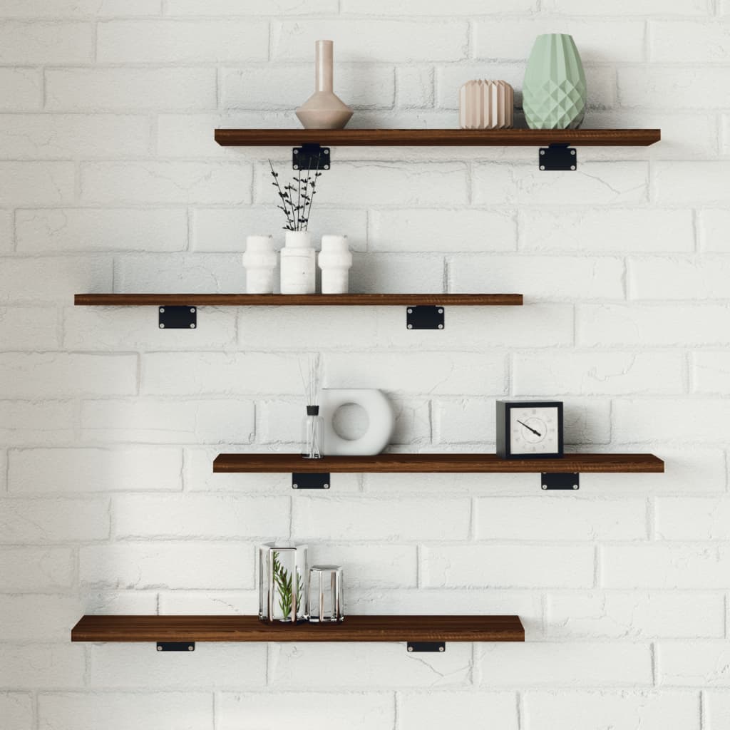 Vägghyllor 4 St 40X20X1,5 Cm Konstruerat Trä