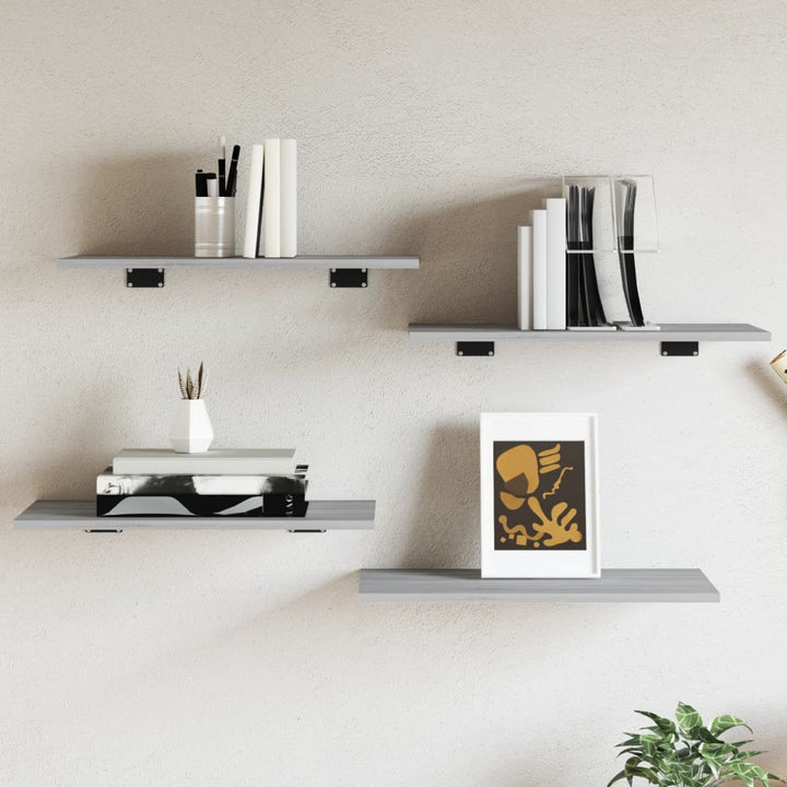 Vägghyllor 4 St 40X20X1,5 Cm Konstruerat Trä