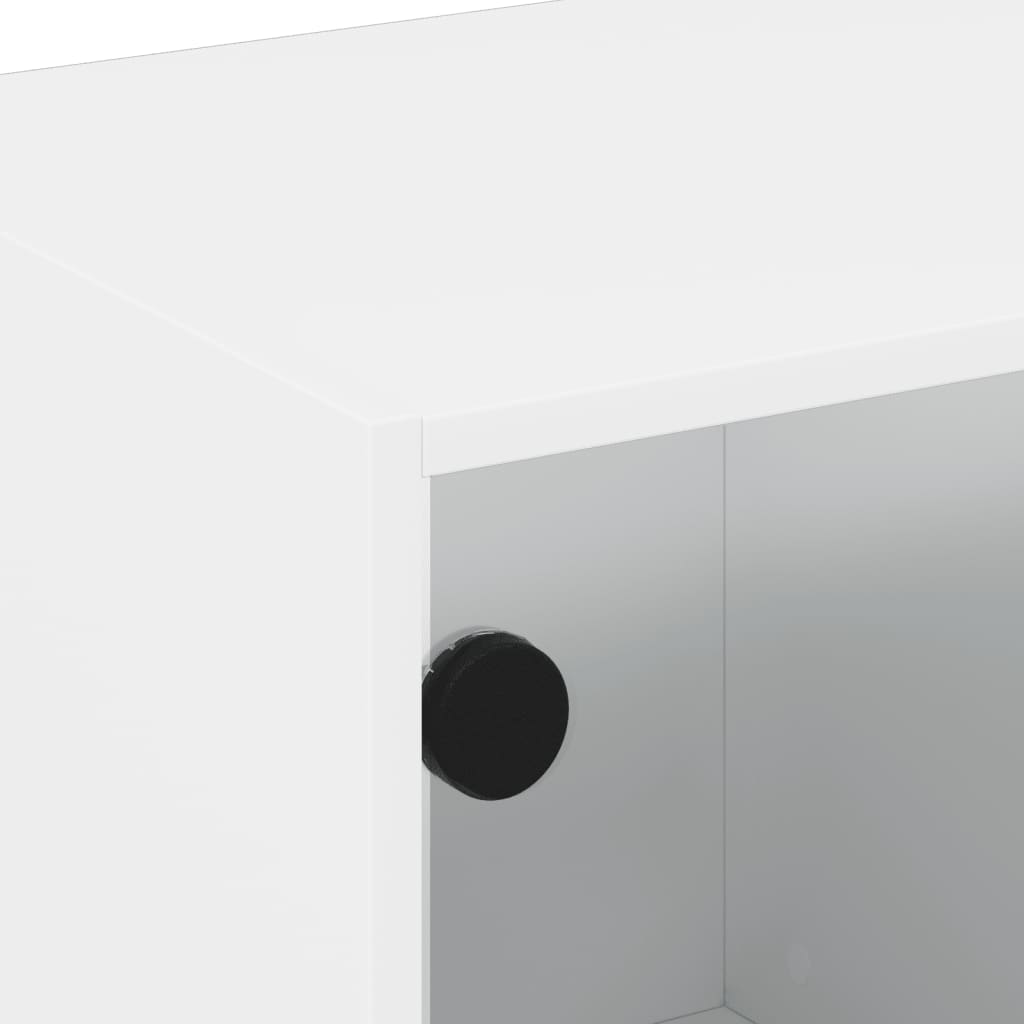 Tv-Bänk Med Glasdörrar 68X37X42 Cm