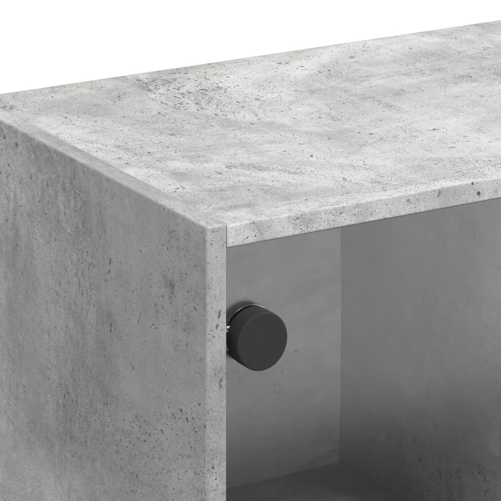Tv-Bänk Med Glasdörrar 102X37X42 Cm