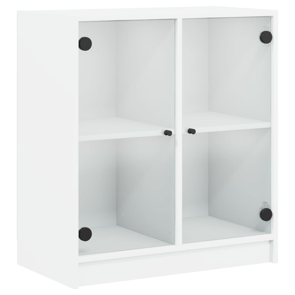Sidoskåp Med Glasdörrar 68X37X75,5 Cm