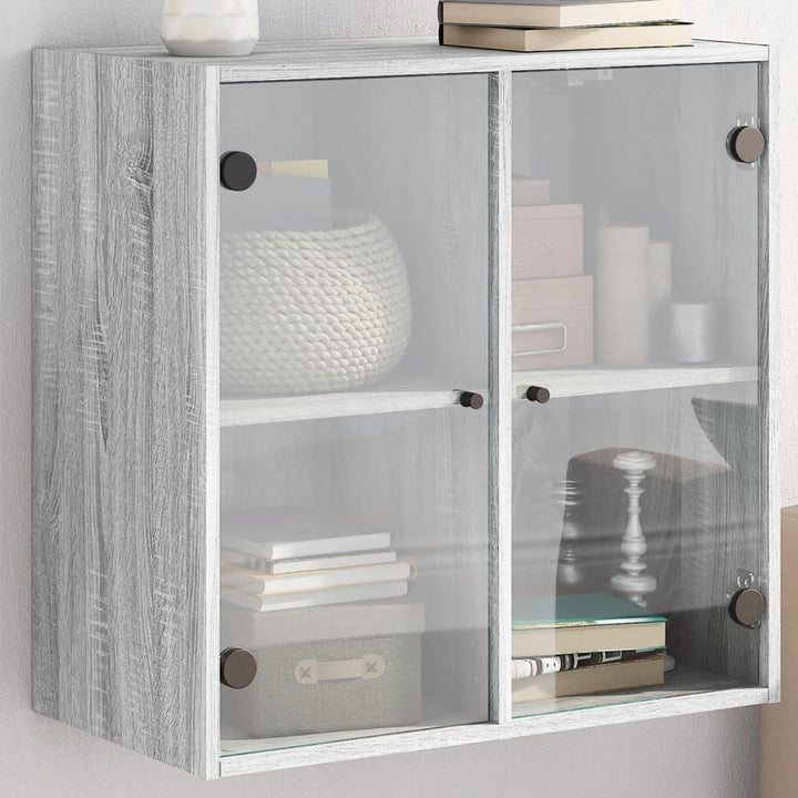 Sidoskåp Med Glasdörrar 68X37X68,5 Cm