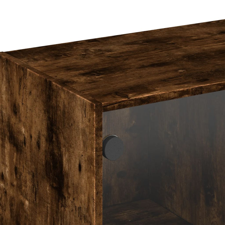 Sidoskåp Med Glasdörrar 102X37X35 Cm