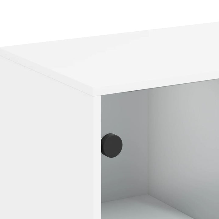 Sidoskåp Med Glasdörrar 69X37X100 Cm