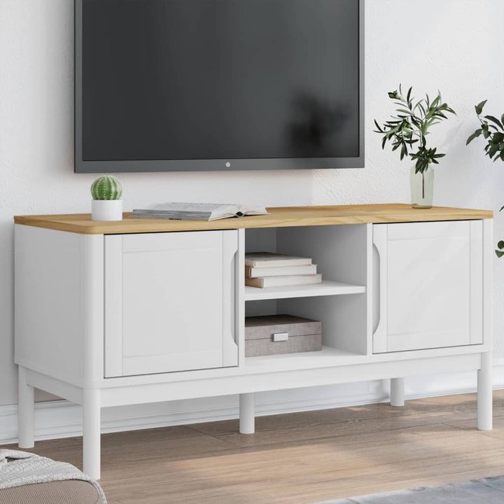 Tv-Bänk Floro 114X43X55 Cm Massiv Furu