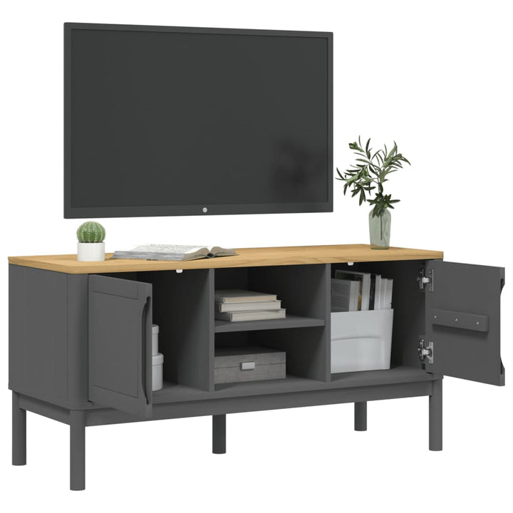 Tv-Bänk Floro 114X43X55 Cm Massiv Furu