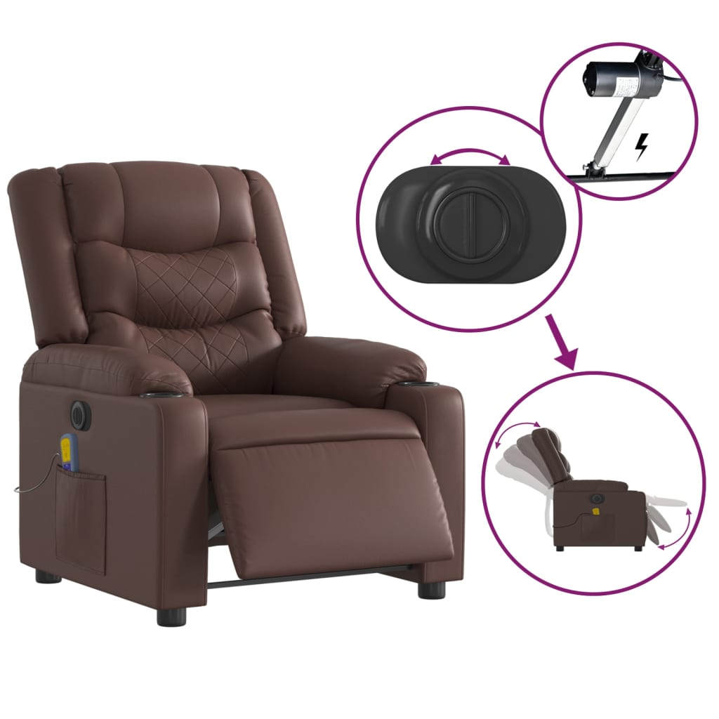 Elektrisk Massagefåtölj Konstläder