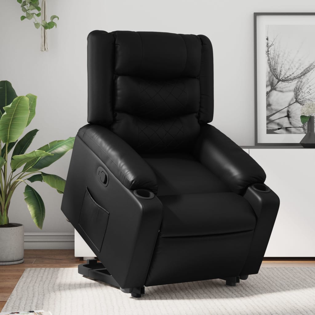 Massagefåtölj Med Uppresningshjälp Konstläder