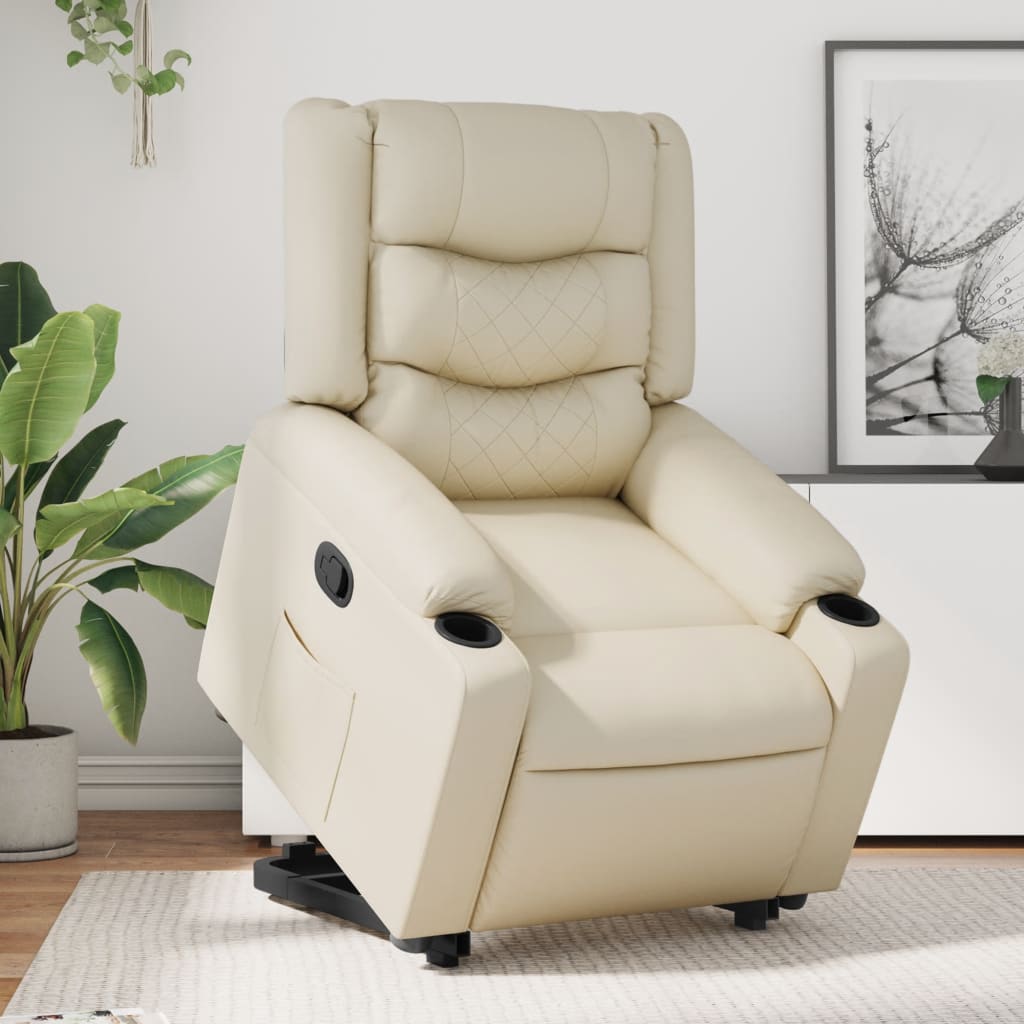 Massagefåtölj Med Uppresningshjälp Konstläder