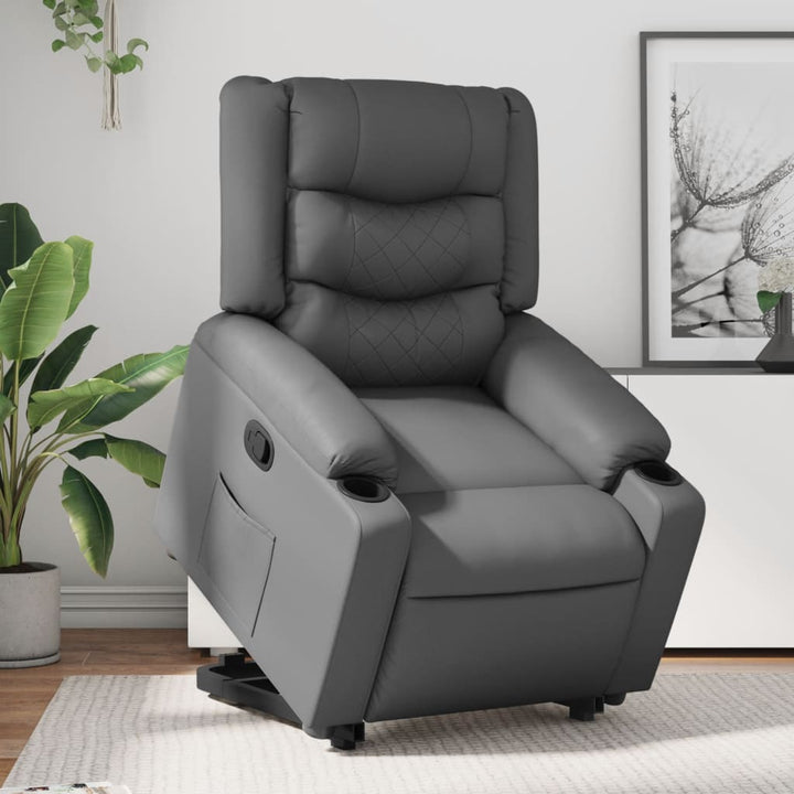 Massagefåtölj Med Uppresningshjälp Konstläder