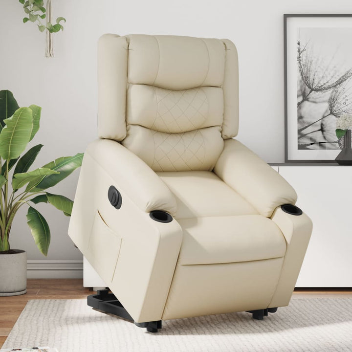 Massagefåtölj Med Uppresningshjälp Konstläder