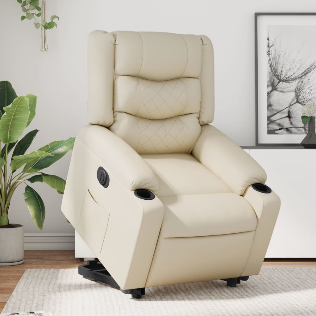 Massagefåtölj Med Uppresningshjälp Konstläder