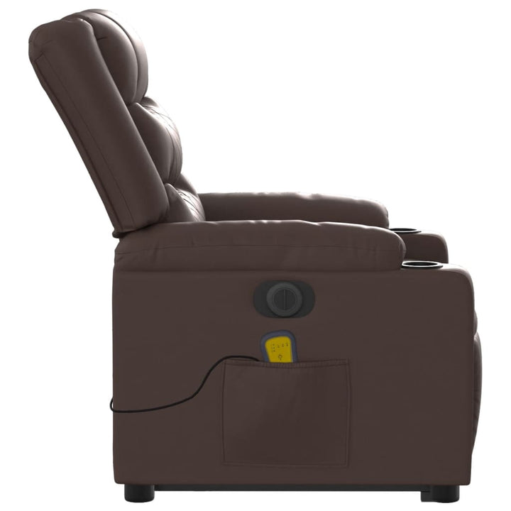 Massagefåtölj Med Uppresningshjälp Konstläder