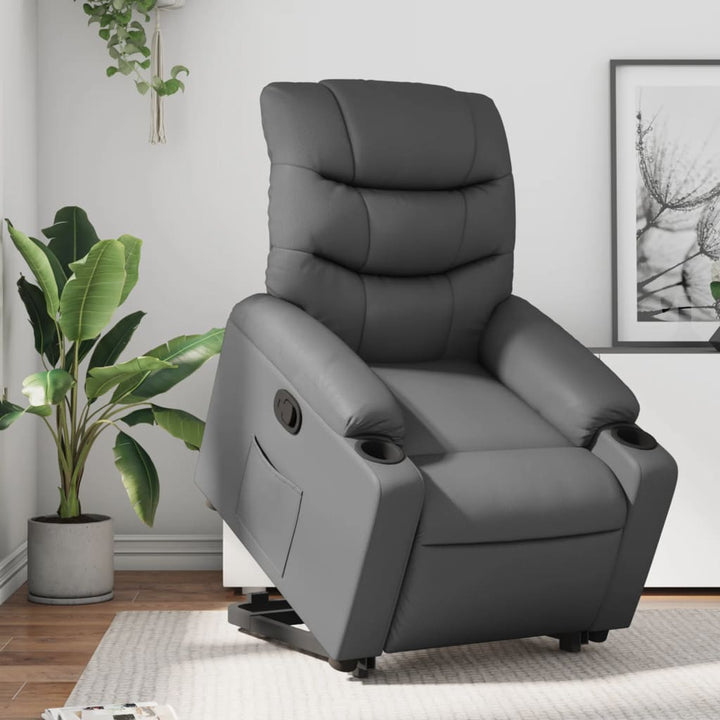 Reclinerfåtölj Med Uppresningshjälp Konstläder