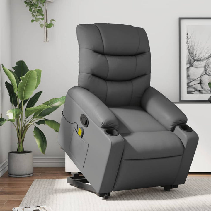 Reclinerfåtölj Med Uppresningshjälp Konstläder