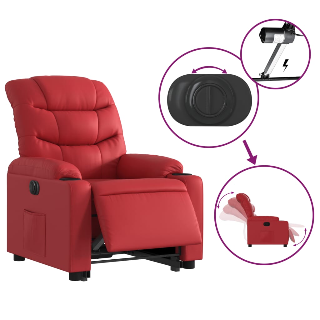 Reclinerfåtölj Med Uppresningshjälp Konstläder