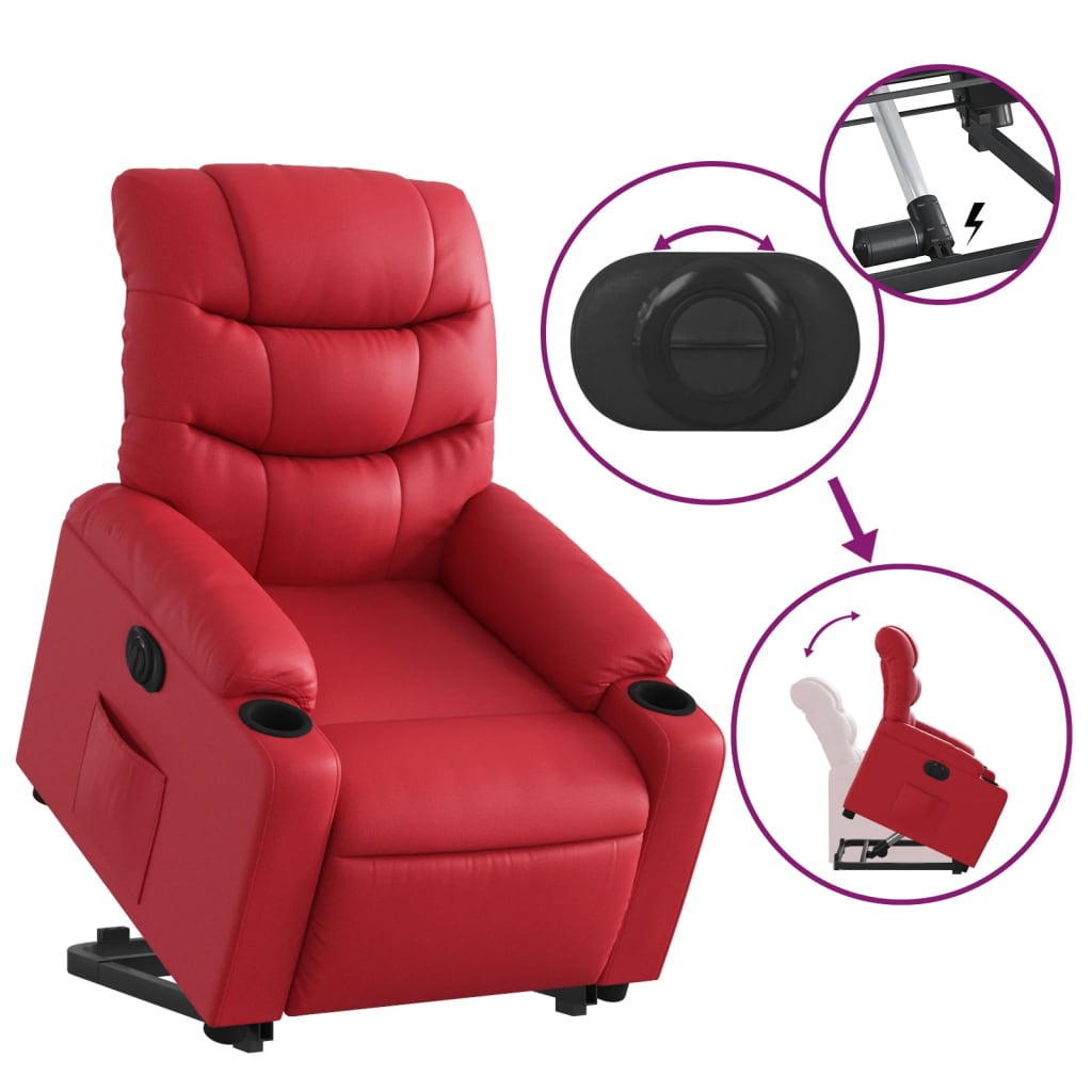 Reclinerfåtölj Med Uppresningshjälp Konstläder