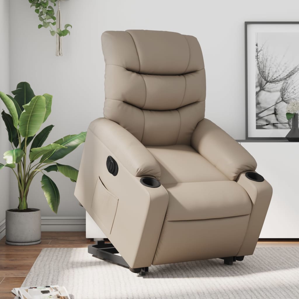 Reclinerfåtölj Med Uppresningshjälp Konstläder