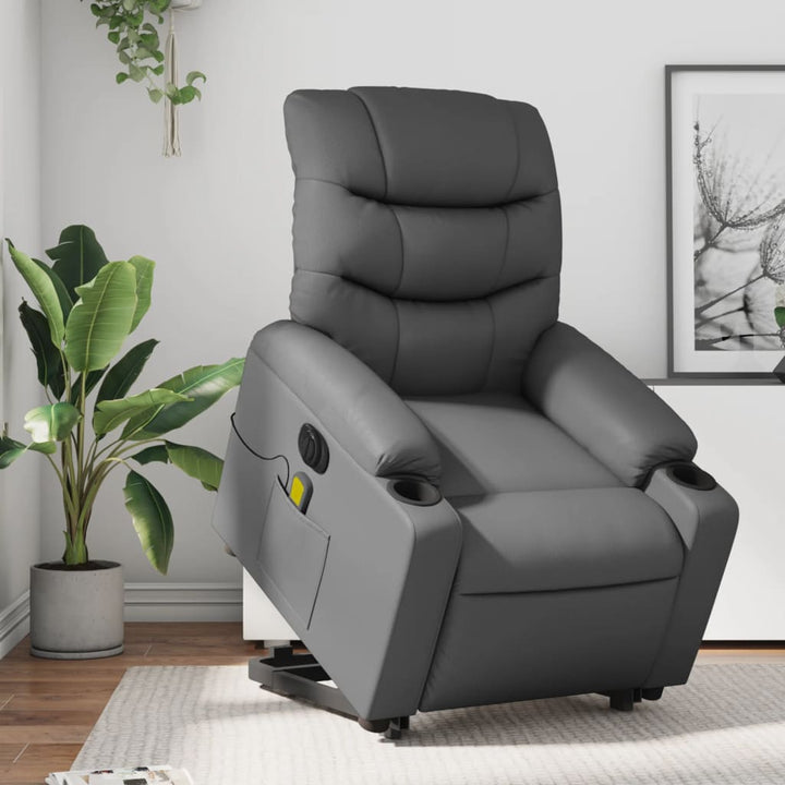 Reclinerfåtölj Med Uppresningshjälp Konstläder