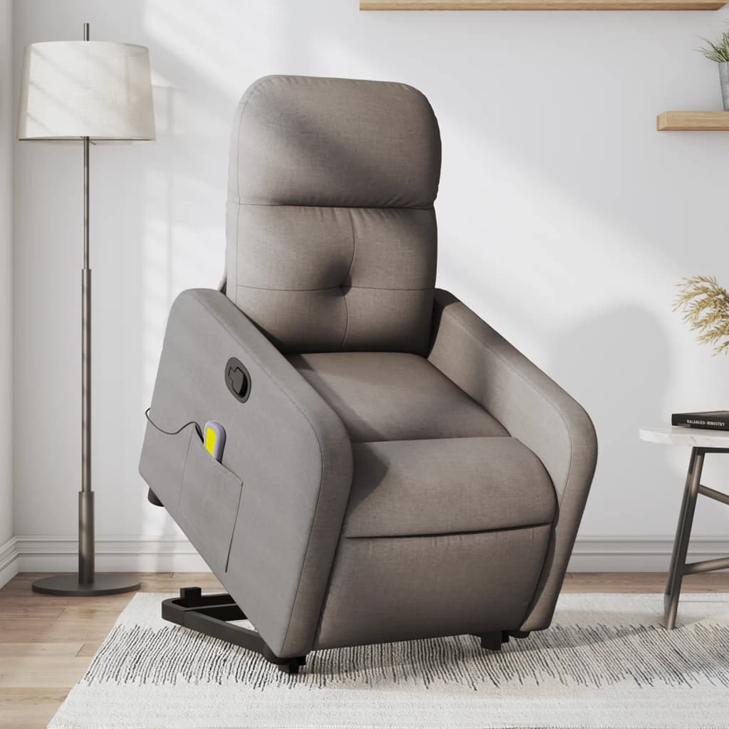 Elektrisk Reclinerfåtölj Med Uppresningshjälp Tyg