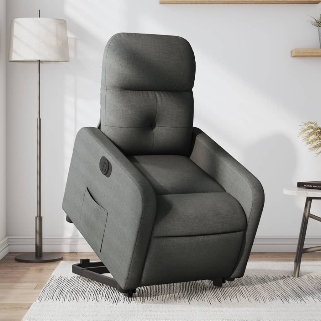 Elektrisk Reclinerfåtölj Med Uppresningshjälp Tyg