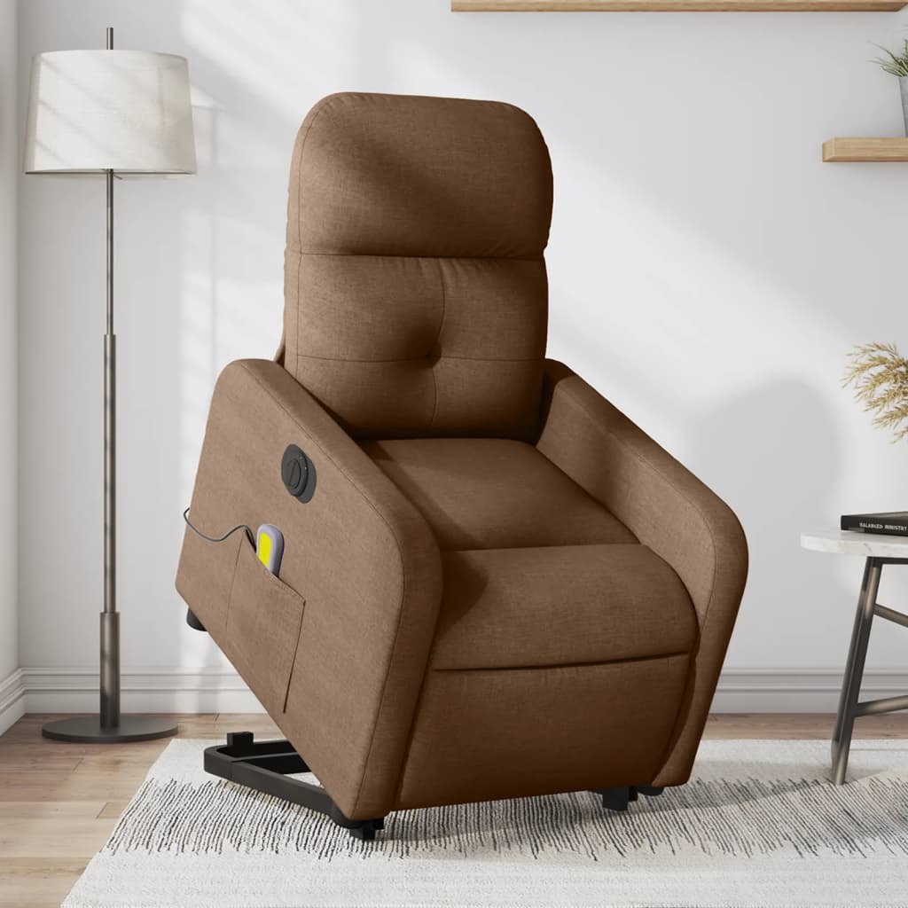 Elektrisk Reclinerfåtölj Med Uppresningshjälp Tyg