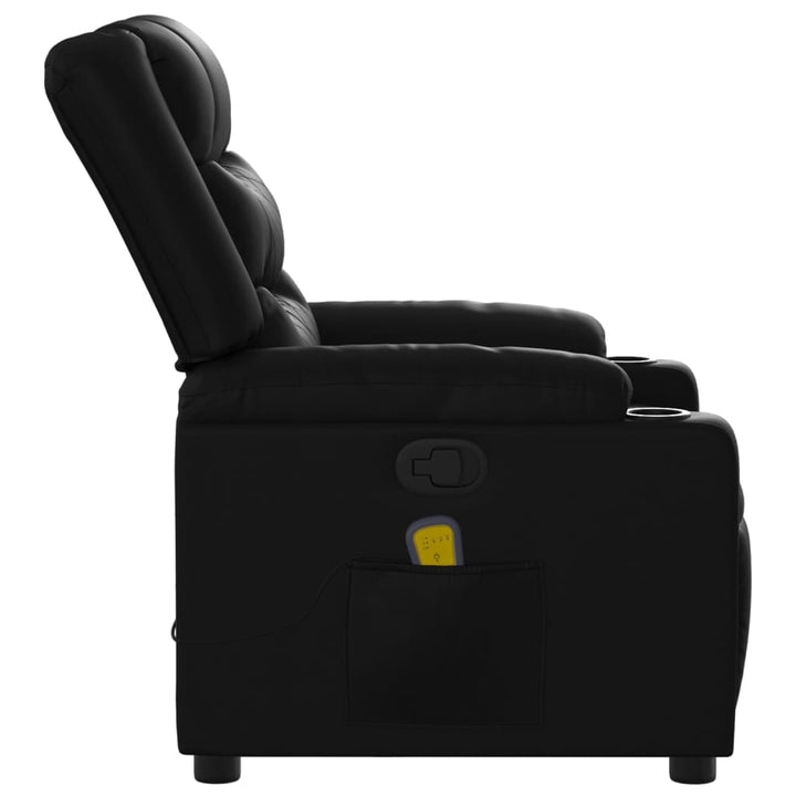 Massagefåtölj Svart Konstläder