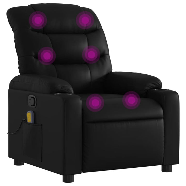 Massagefåtölj Svart Konstläder