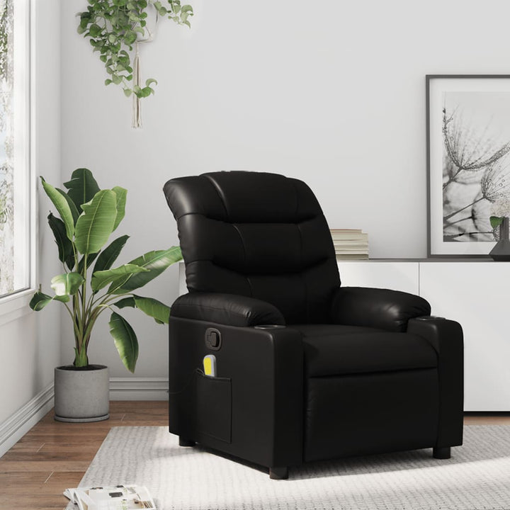Massagefåtölj Svart Konstläder