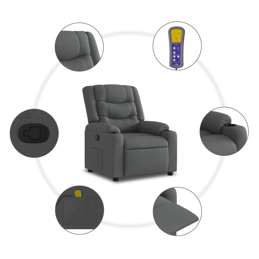 Massagefåtölj Tyg