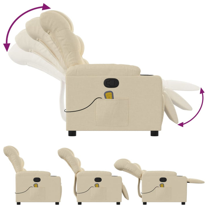 Massagefåtölj Färgad Tyg