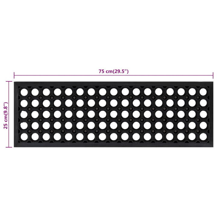 Trappstegsmattor 5 St 25X75 Cm Gummi