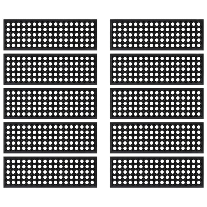 Trappstegsmattor 10 St 25X75 Cm Gummi