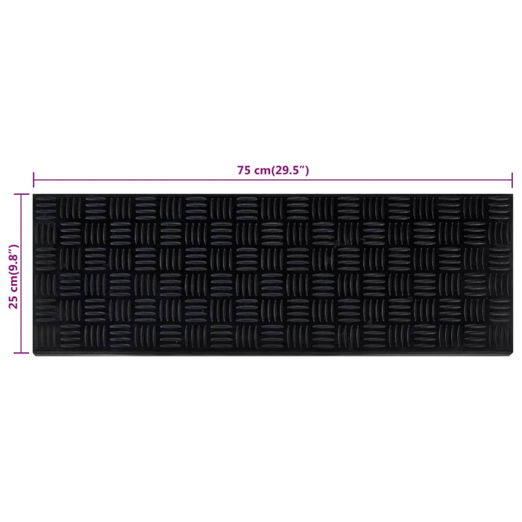 Trappstegsmattor 5 St 25X75 Cm Gummi