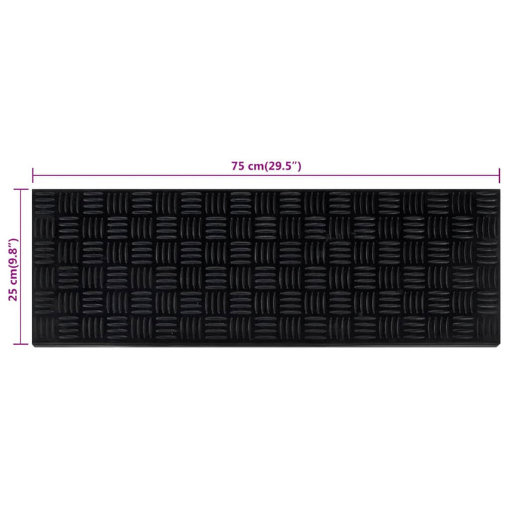 Trappstegsmattor 5 St 25X75 Cm Gummi