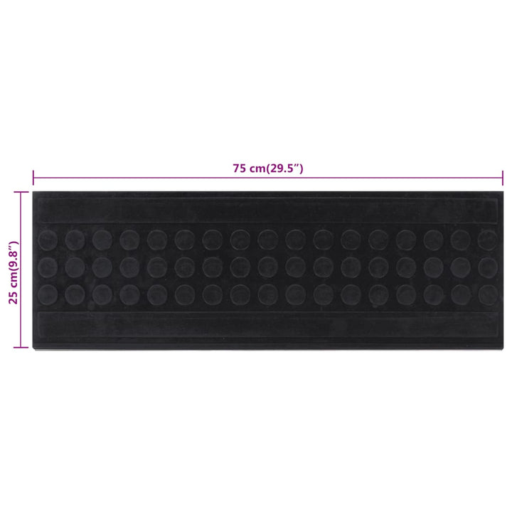 Trappstegsmattor 10 St 25X75 Cm Gummi