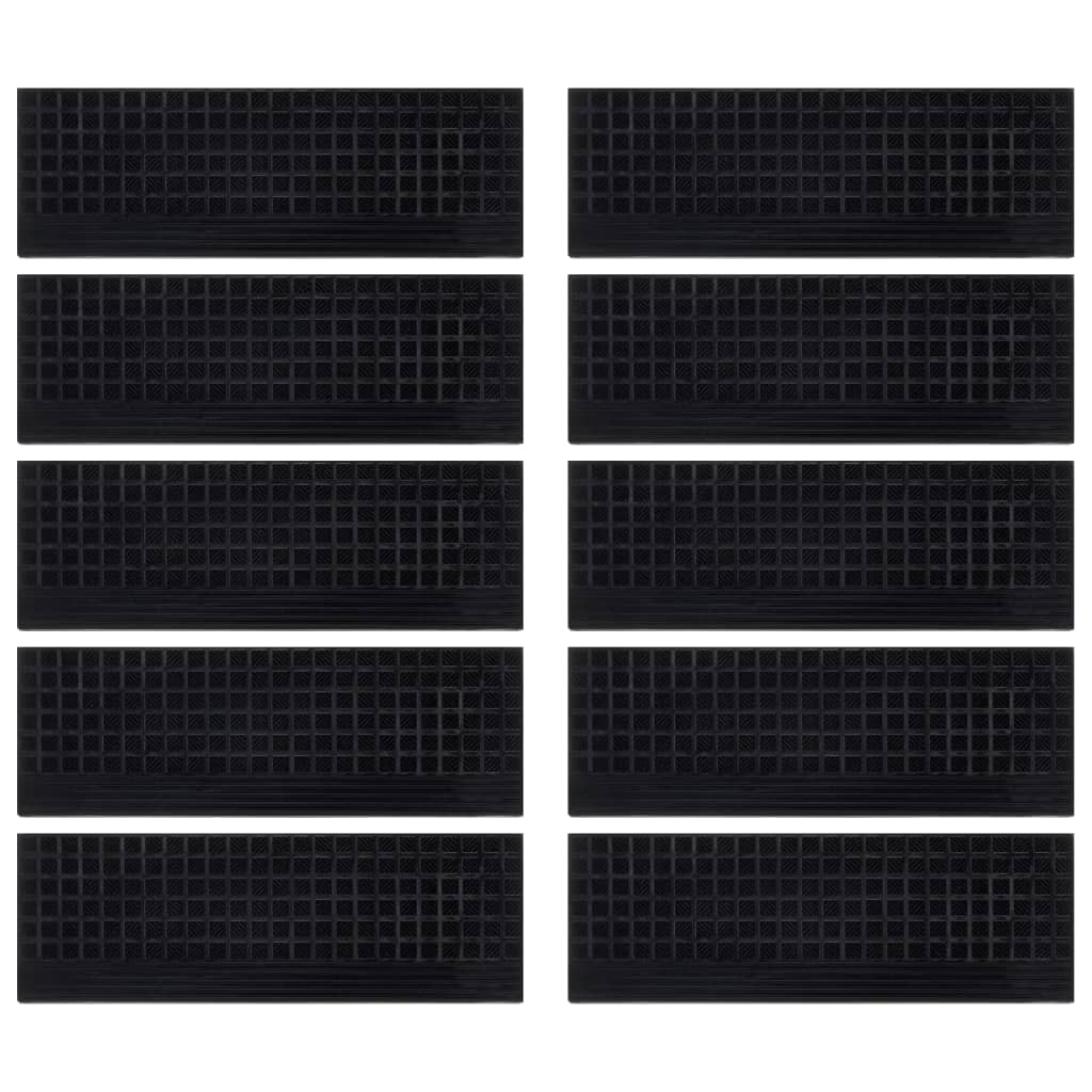 Trappstegsmattor 10 St 25X75 Cm Gummi