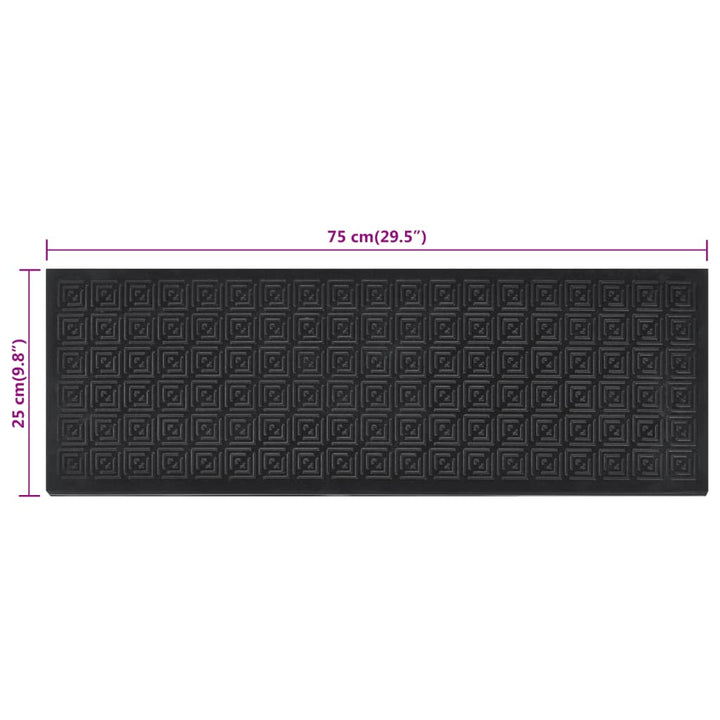 Trappstegsmattor 5 St 25X75 Cm Gummi