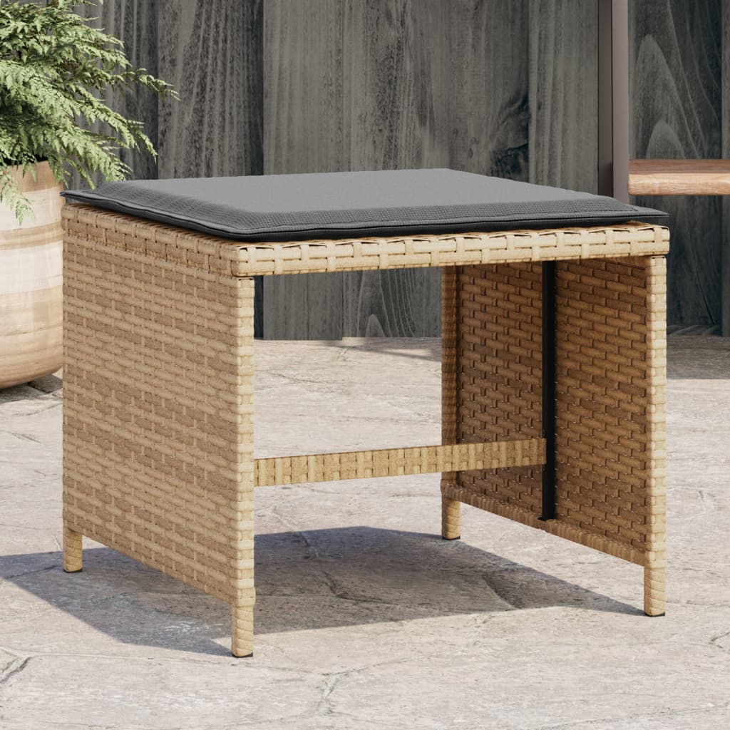Trädgårdspallar Med Dynor 4 St 41X41X36 Cm Konstrotting
