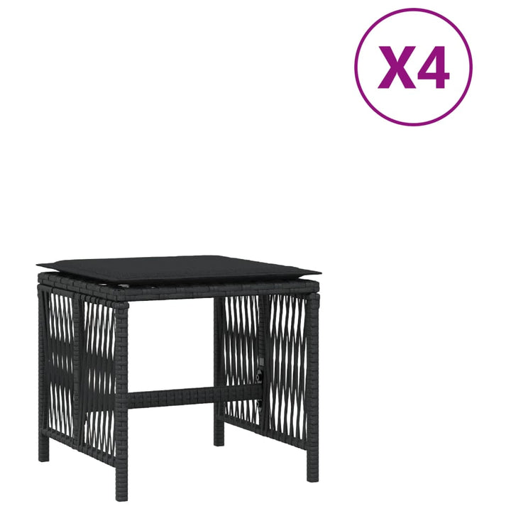 Trädgårdspallar Med Dynor 4 St 41X41X36 Cm Konstrotting