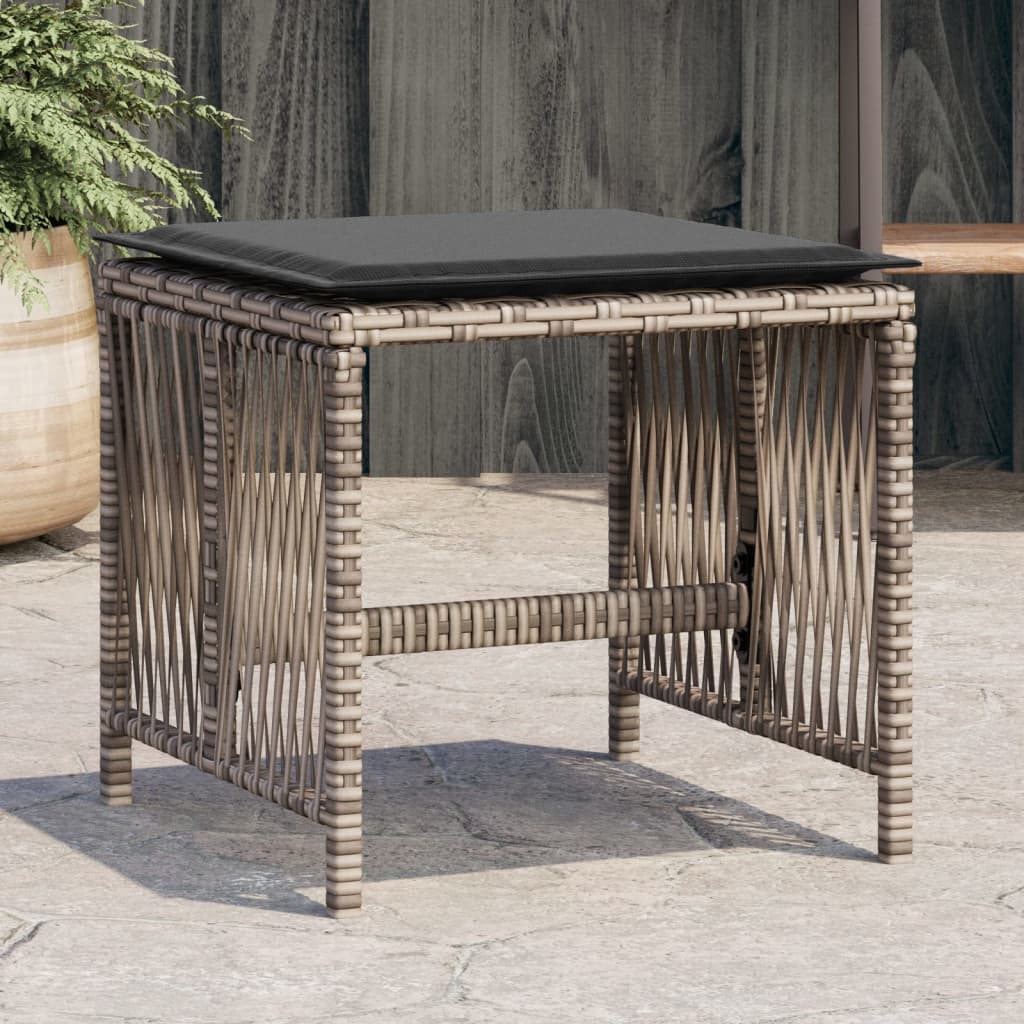 Trädgårdspallar Med Dynor 4 St 41X41X36 Cm Konstrotting