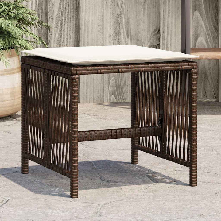 Trädgårdspallar Med Dynor 4 St 41X41X36 Cm Konstrotting