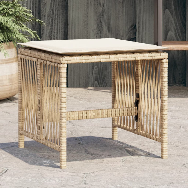 Trädgårdspallar Med Dynor 4 St 41X41X36 Cm Konstrotting