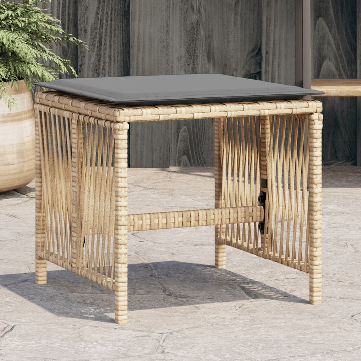 Trädgårdspallar Med Dynor 4 St 41X41X36 Cm Konstrotting