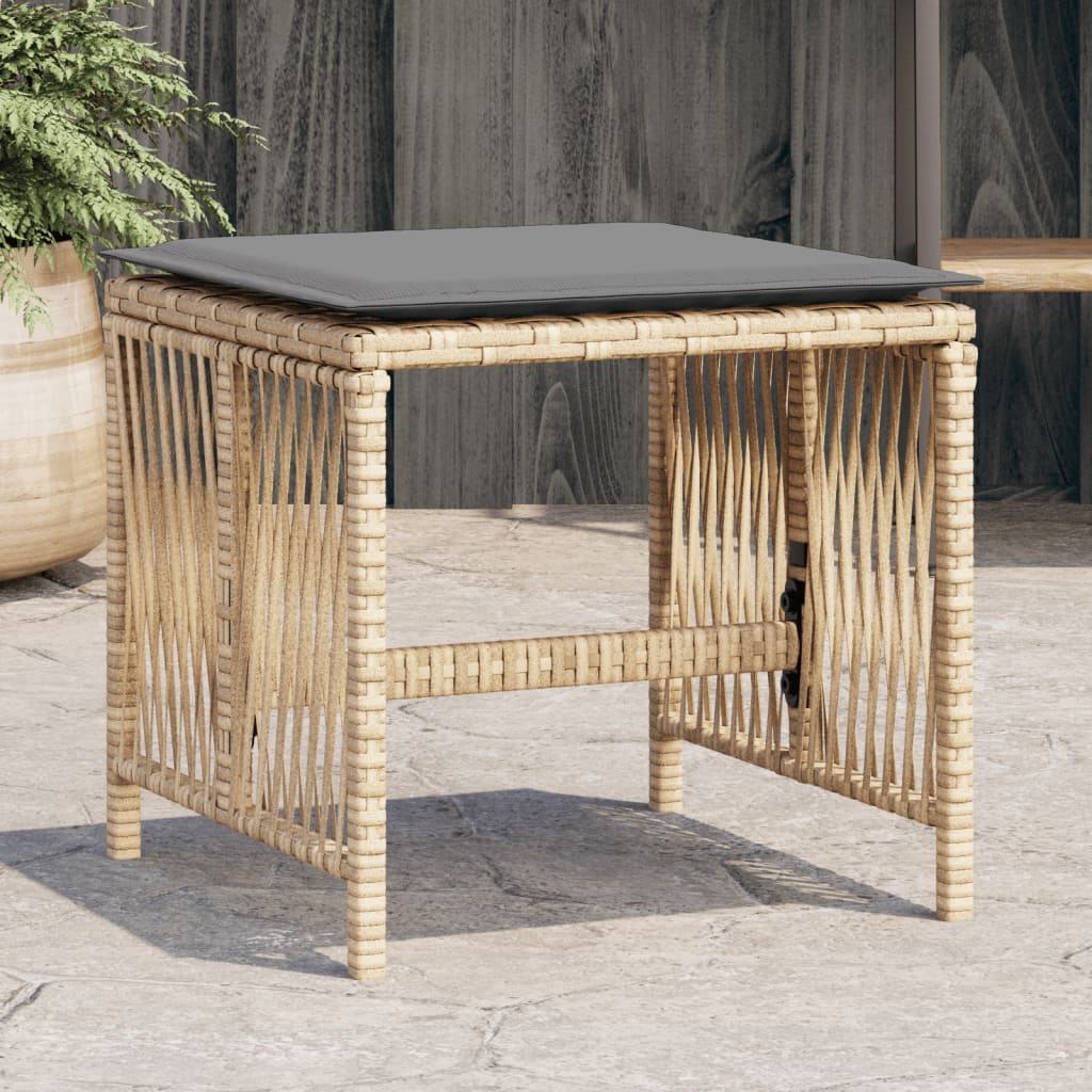 Trädgårdspallar Med Dynor 4 St 41X41X36 Cm Konstrotting