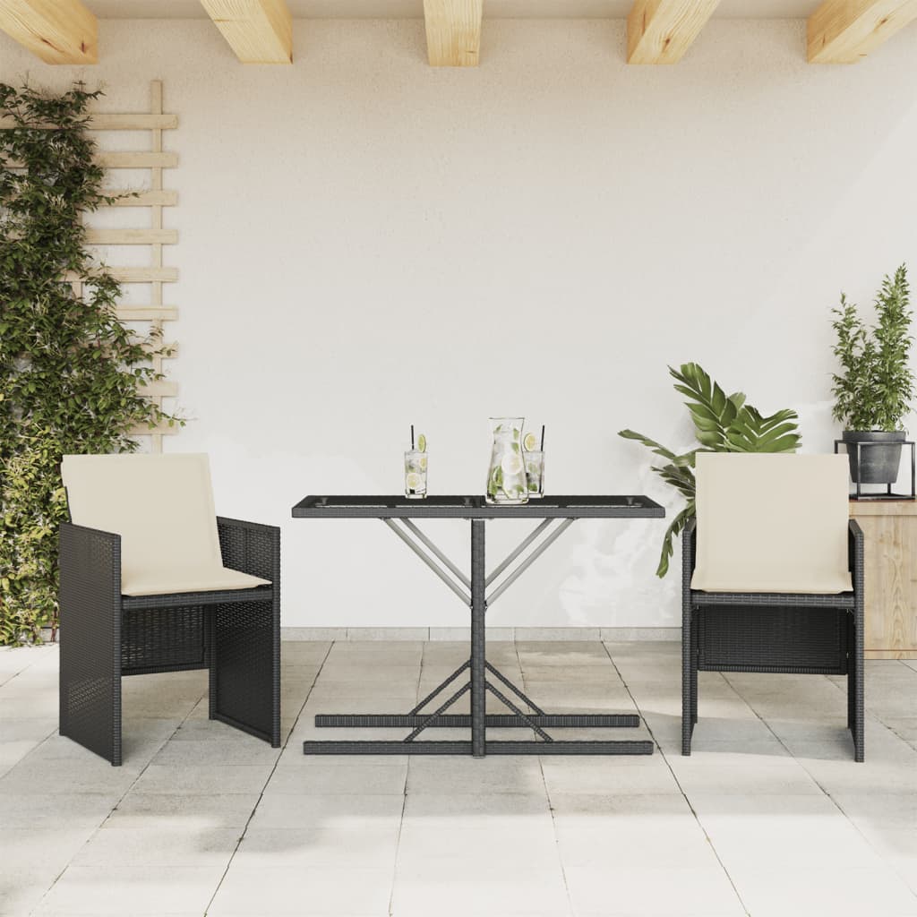 Bistrogrupp Med Dynor 3 Delar Beige Konstrotting