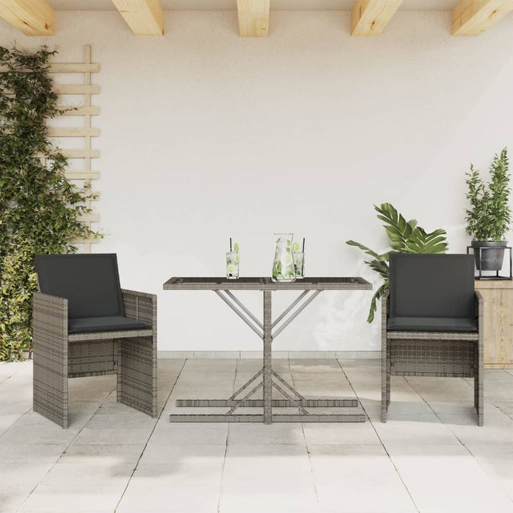 Bistrogrupp Med Dynor 3 Delar Beige Konstrotting