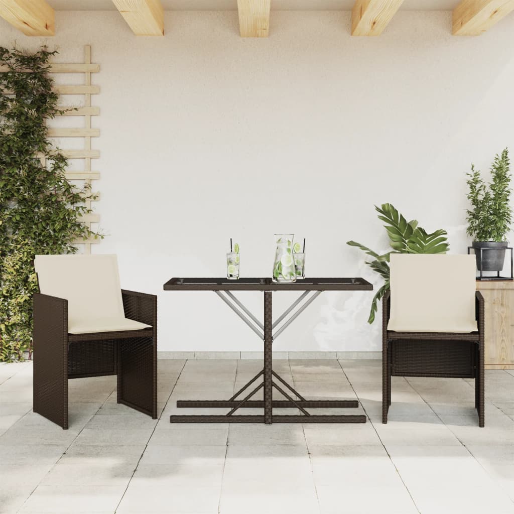 Bistrogrupp Med Dynor 3 Delar Beige Konstrotting