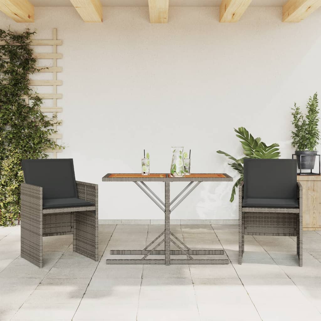 Bistrogrupp Med Dynor 3 Delar Beige Konstrotting
